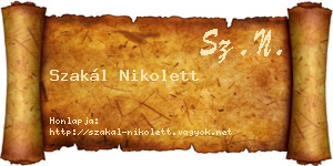 Szakál Nikolett névjegykártya